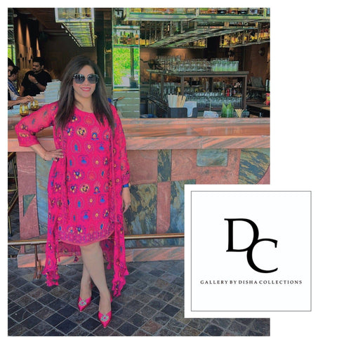 Hot Pink Georgette Set